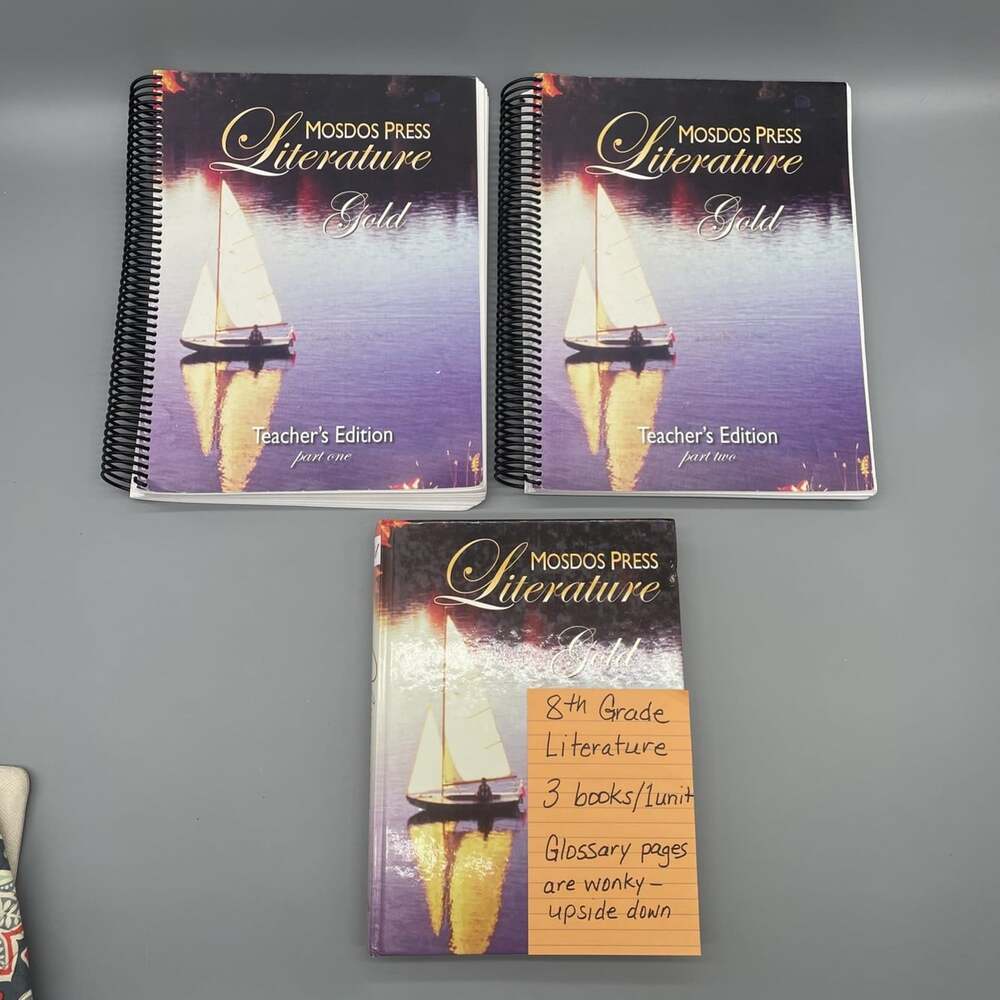Lot 3 Mosdos Press Literature Gold Student + Teacher’s Edition Part 1-2 Set 8th
